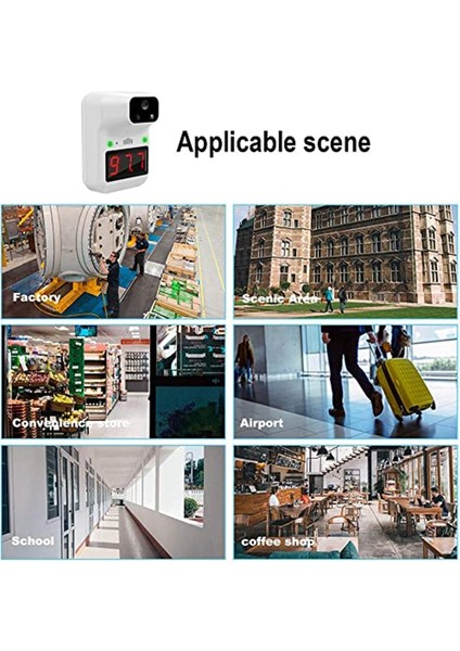 Yetişkinler ve Çocuklar Için Duvara Monte Dijital Pressiz Alın Kızılötesi Termometre, Ev Veya Okul Için Sıcaklık Tarayıcı (Yurt Dışından) modelleri