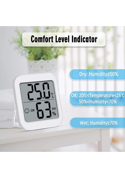 Dijital Termo-Higrometre Kapalı Oda Termometresi Higrometre Nem Ölçer Ev Ölçer Sıcaklık Monitörü Büyük LCD (Yurt Dışından)