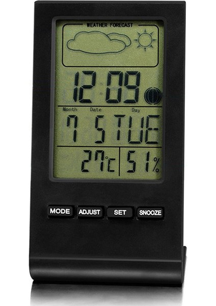 Termometre Higrometre Göstergesi Iç/dış Hava Istasyonu Otomatik Elektronik Sıcaklık Nem Monitörü Saat (Yurt Dışından)