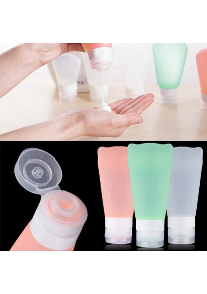 Yumuşak Silikon Boş Şişe Şampuan Sızdırmaz Kaplar, Emme Kapaklı (Yurt Dışından) fırsatları