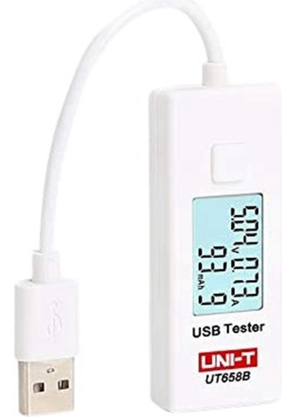 Unı T UT658B USB Test Cihazı Telefon Bilgisayar Şarj Gerilimi Akım Enerji Monitörü LCD Arka Işık (Yurt Dışından)