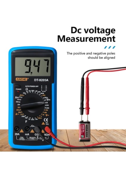 Aneng 9205A Yüksek Hassasiyetli Çok Fonksiyonlu Evrensel Metre Elektrikçi Testi Dc Gerilim ve Akım Ölçer Mavi (Yurt Dışından) fırsatları
