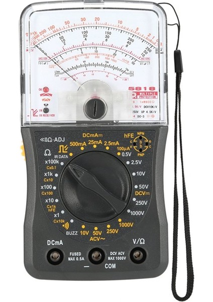 Yüksek Hassasiyetli Mini El Analog Multimetre Ac/dc Voltmetre Ampermetre Direnç Süreklilik Kapasite Diyot Test Cihazı (Yurt Dışından)