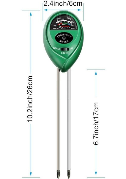 Toprak Ph Test Cihazı 3'ü 1 Arada Nem Sensörü Ölçer Güneş Işığı Ph Toprak Test Işığı ve Bahçe Romote Bitkiler Için Ph Test Cihazı Sağlıklı Büyüme (Yurt Dışından) fırsatları