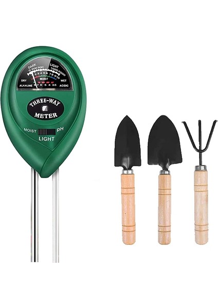 Toprak Test Kiti, 3'ü 1 Arada Nemli Toprak Test Cihazı, Bitki Için Toprak Ph Ölçer, Bahçe El Aletleriyle Ev (Yurt Dışından) fiyatları