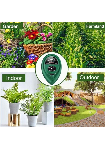 Toprak Test Kiti, 3'ü 1 Arada Nemli Toprak Test Cihazı, Bitki Için Toprak Ph Ölçer, Bahçe El Aletleriyle Ev (Yurt Dışından) indirimleri