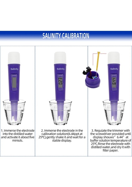 Dijital Tuzluluk Ölçer Tuz Ölçer Test Cihazı Salinometer Akvaryum Tuzlu Test Cihazları Deniz Tuzluluk Havuzu Test Salinometer 30% Kapalı (Yurt Dışından) fırsatları