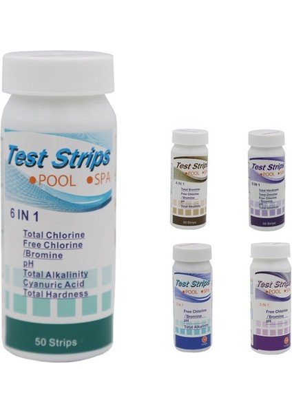 50 Adet/şişe 6 In 1 Yüzme Havuzu ve Spa Su Test Şeritleri Kağıtları Su Test Araçları (Yurt Dışından) fiyatları