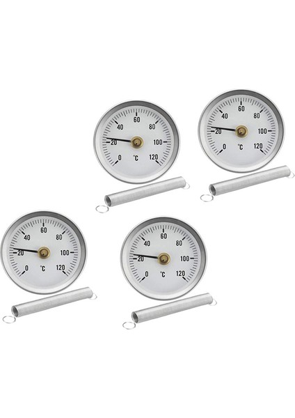 4pcs Boru Yaylı Klipsli Termometre 63MM 0-120 °c Sıcak Su, Hvac Için Alüminyum Sıcaklık Göstergesi. Isıtma, Yağ Tankları (Yurt Dışından) modelleri