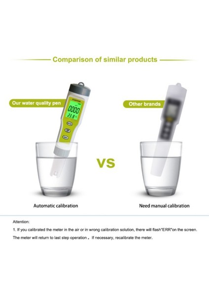 Xhhdqes 3'ü 1 Arada EZ9902 Ec Metre Su Kalitesi Test Cihazı Ph Ec Temp Metre Probu Saflık Ölçüm Aracı Asitlik Test Cihazları, Arkadan Aydınlatmalı (Yurt Dışından) modelleri