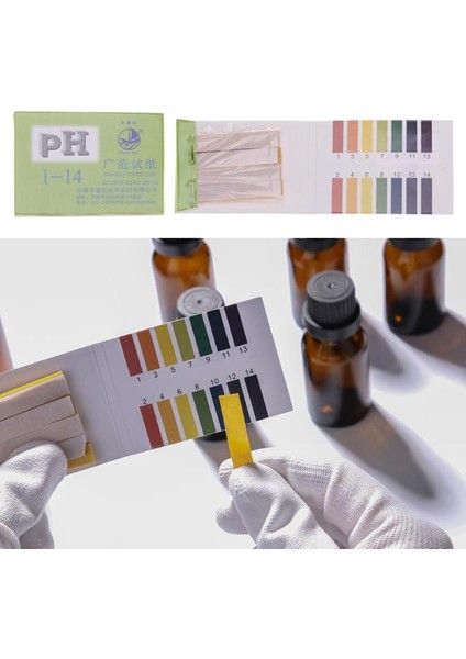 80 Şeritler Ph Test Kağıdı Akvaryum Gölet Su Hassas Ph Test Kağıdı 1-14 Tam Aralıklı Alkali Asit Test Kağıdı Turnusol Testi (Yurt Dışından)
