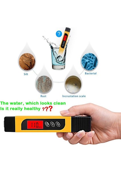 Sıcak Tds Su Kalitesi Test Cihazı Aralığı 0-9999PPM Su Saflığı Sertliğini Test Etmek Için Metre TI99 (Yurt Dışından) fiyatları