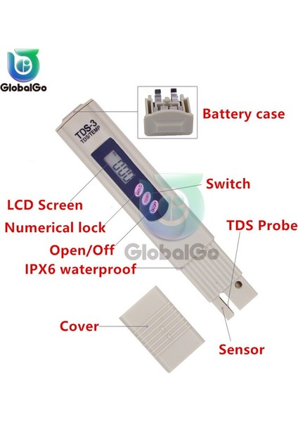 Tds-3 Taşınabilir Kalem Dijital Su Sayacı Filtresi Ölçüm Su Kalitesi Saflık Monitörü Ph Tds Sıcaklık Sensörü Test Cihazı Ölçer (Yurt Dışından) fırsatları