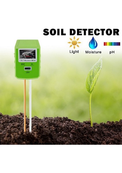 Toprak Nem Güneş Işığı Ph Ölçer Test Cihazı 3 In 1 Dijital Test Cihazı Bitkiler Çiçekler Asit Nem Ölçümü Bahçe Bitkileri Araçları (Yurt Dışından) indirimleri