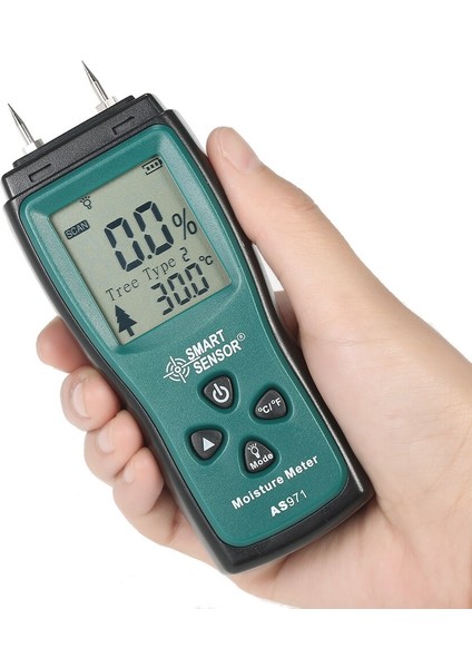 Mini Dijital Ahşap Nem Ölçer LCD Kereste Nem Ölçer Analizörü Kereste Nem Test Cihazı 2 Pin Prob Aralığı 2%~70% (Yurt Dışından)