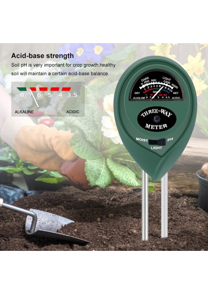 In 1 Analog Metre Toprak Su Nem Işık Ph Ölçer Test Cihazı Dijital Analiz Cihazı Testi Bahçe Çiçek Bahçe Aracı (Yurt Dışından) fırsatları
