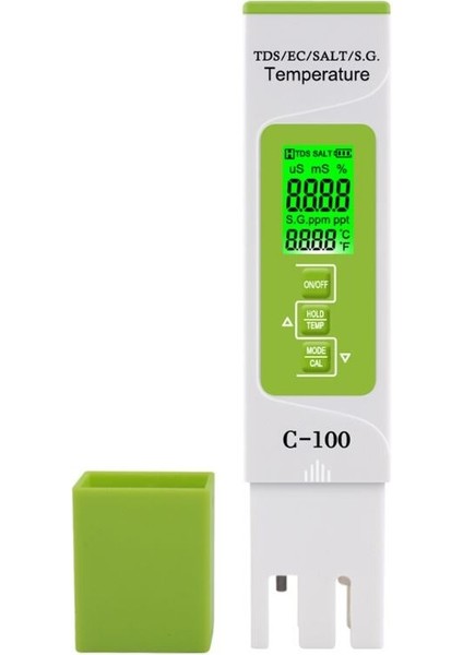 5'i 1 Arada Su Kalitesi Test Cihazı Tds/ec/tuzluluk/sg/ev, Havuz Için Sıcaklık Ölçer (Yurt Dışından)