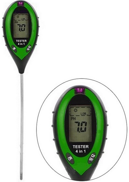 Bahçe Bitkileri Dijital Ph Ölçer Toprak Nemi Monitörü Sıcaklık Güneş Işığı Test Cihazı Tarım Için (Yurt Dışından) fırsatları