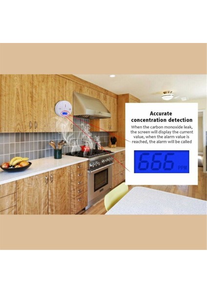 LCD Karbon Monoksit Alarmı Co Gaz Uyarı Sensörü Alarm Monitör Test Cihazı Ev Güvenlik Karbon Monoksit Akıllı Sensör (Yurt Dışından) modelleri