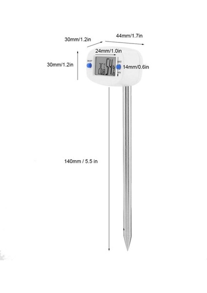 TA290 Dijital Toprak Sıcaklığı Nem Ölçer Cihazı Higrometre Sıcaklık Nem Test Cihazı Probu ile Paslanmaz Çelik Iğne (Yurt Dışından) fiyatları