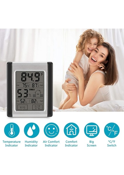 Dijital Higrometre Iç Mekan Termometresi Elektronik Oda Termometresi ve Doğru Sıcaklık Nemi ile Nem Ölçer (Yurt Dışından) fiyatları