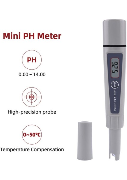 Yieryi Yeni PH-032K Su Geçirmez Mini Ph Ölçer Atc Dijital Su Kalitesi Test Cihazı Doğruluğu 0.1 Balık Tankı Akvaryum Ph Test Cihazı (Yurt Dışından)
