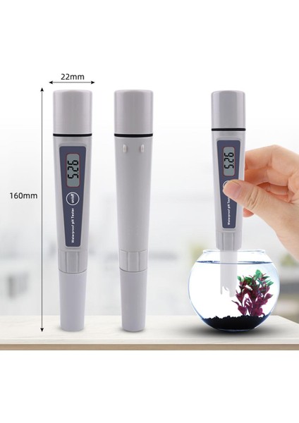 Yieryi Yeni PH-032K Su Geçirmez Mini Ph Ölçer Atc Dijital Su Kalitesi Test Cihazı Doğruluğu 0.1 Balık Tankı Akvaryum Ph Test Cihazı (Yurt Dışından)