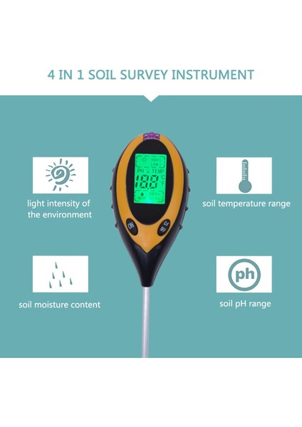 Toprak Su Nem Işık Ph Ölçer Test Cihazı Dijital Analiz Cihazı Testi Bahçe Çiçek Topraksız Bahçe Aracı (Yurt Dışından) modelleri