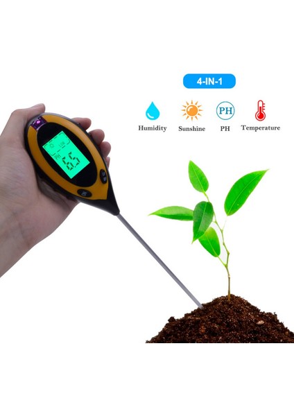Toprak Su Nem Işık Ph Ölçer Test Cihazı Dijital Analiz Cihazı Testi Bahçe Çiçek Topraksız Bahçe Aracı (Yurt Dışından) fırsatları