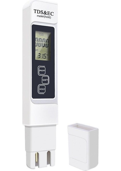 Taşınabilir Tds Ec Metre Sıcaklık Test Cihazı Kalem 3 In1 Fonksiyonu Iletkenlik Filtresi Ölçüm Su Kalitesi Saflık Test Cihazı 0-9990PPM (Yurt Dışından)