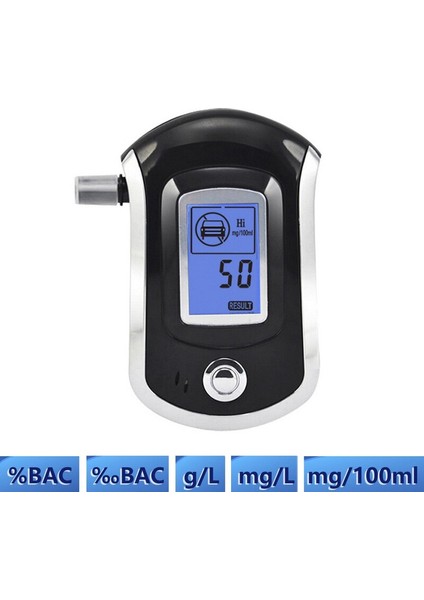 LCD Ekran Alarmlı Profesyonel Analizörlü Dijital Breathalyzer Test Cihazı Nefes (Yurt Dışından) fiyatları