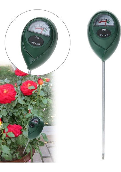 Bahçe Aracı Toprak Ph Ölçer Toprak Test Cihazı Ph Nem Ölçer Sıcaklık Güneş Işığı Yoğunluğu Ölçüm Analizi Asitlik Alkali (Yurt Dışından)