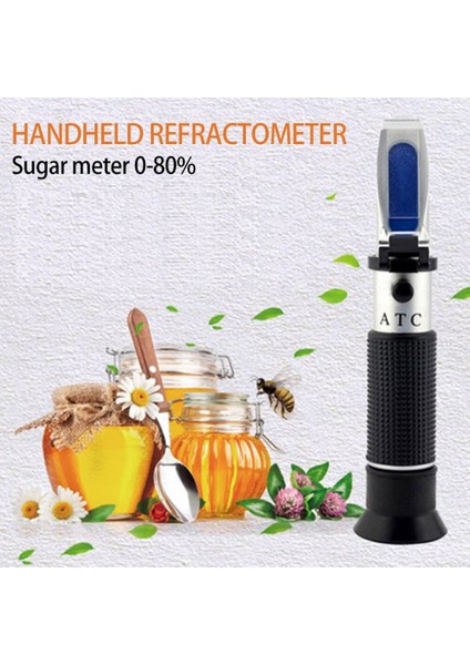 0-80% Brix Bal El Son Derece Doğru Ölçüm Taşınabilir Bal Refraktometre Arıcılık Şeker Ölçer Ekipmanları Evrensel (Yurt Dışından)