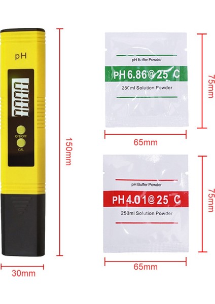 LCD Ekran Dijital Ph Ölçer Asitlik Test Cihazı Su Kalitesi/gıda/akvaryum/havuz Topraksız Cep Boyutu Ph 0-14/0.01PH (Yurt Dışından)