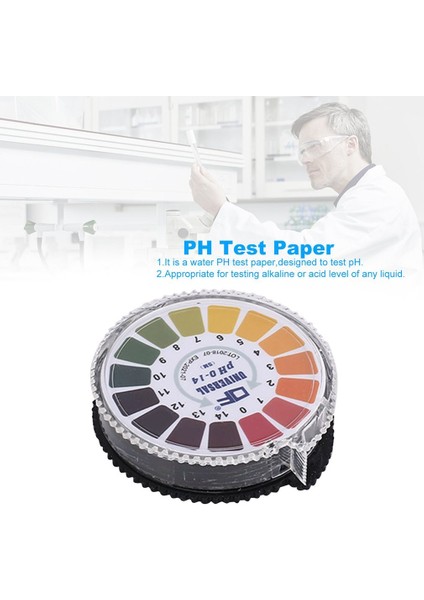 M 0-14 Ph Test Kağıdı Alkali Asit Göstergesi Ölçer Rulo Su Idrar Tükürük Toprak Turnusol Doğru Test Ölçüm Havuzu (Yurt Dışından) fırsatları