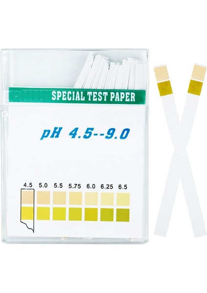 100 Adet Ph Test Şeritleri Ph 4.5-9.0 Alkali Asit Idrar Tükürük Turnusol Kağıdı Çubukları QJ888 (Yurt Dışından)