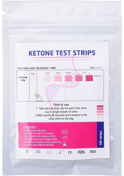 100 Adet Keton Test Şeritleri Idrar Analizi Test Kağıdı Keton Test Şeritleri Idrar Asit Alkali Test Kağıdı (Yurt Dışından) fiyatları