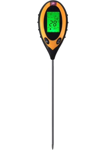 In 1 Dijital Toprak Nemi Ölçer Ph Ölçer Sıcaklık Güneş Işığı Test Cihazı Bahçe Çiftliği Çim Için LCD Ekran ile (Yurt Dışından) fırsatları