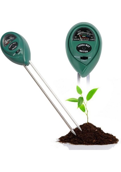 Çiçekler Toprak Ph Test Cihazı 3 In 1 Nem Ölçme Nem Işık Ölçer Topraksız Analizörü Bahçe Higrometre (Yurt Dışından)