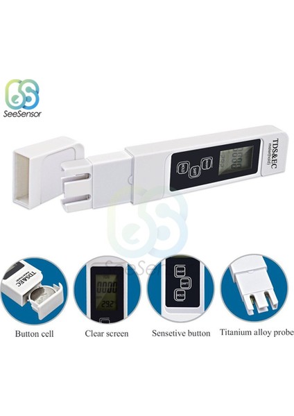 Tds Ec Metre Sıcaklık Test Cihazı Kalem Tds & Ec Test Cihazı 0-9990PPM 3 In1 Fonksiyonlu Iletkenlik Su Kalitesi Ölçüm Aracı (Yurt Dışından) fırsatları