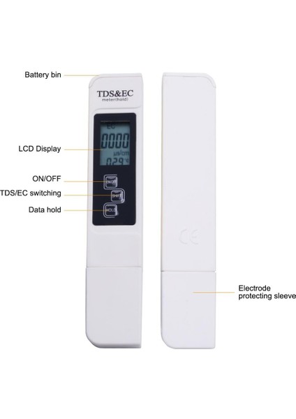 Akvaryum Havuzu Okul Laboratuvar Gıdası Için Dijital Su Kalitesi Test Kalemi Ph + Tds + Ec Metre (Yurt Dışından) fırsatları