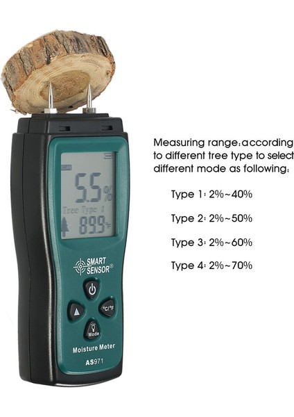Ahşap Nem Ölçer, Nem Test Cihazı Kereste Nemli Kağıt Dijital Nem Ölçer Test Duvar Nem Analizörü Aralığı 2%~70% (Yurt Dışından) indirimleri