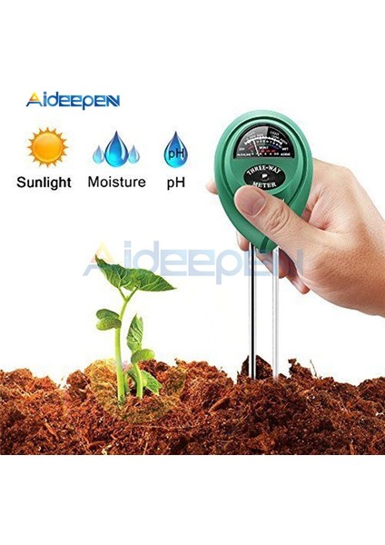 In 1 Toprak Ph Su Nem Test Cihazı Işık Ölçer Asitlik Nem Güneş Işığı Analizörü Araçları Bahçe Çiçekleri Için (Yurt Dışından)