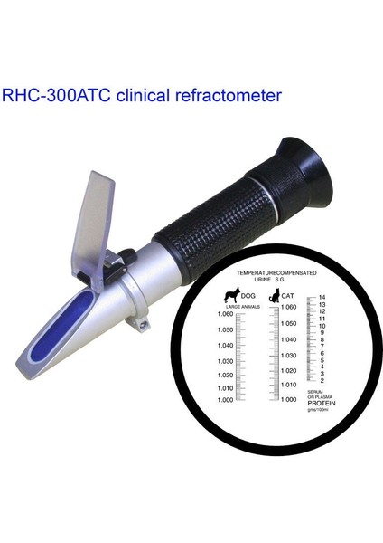 El Pet Klinik Refraktometre Köpekler ve Kediler Veterinerler 2-14G/DL Refraktometre ZGRC-300ATC (Yurt Dışından)