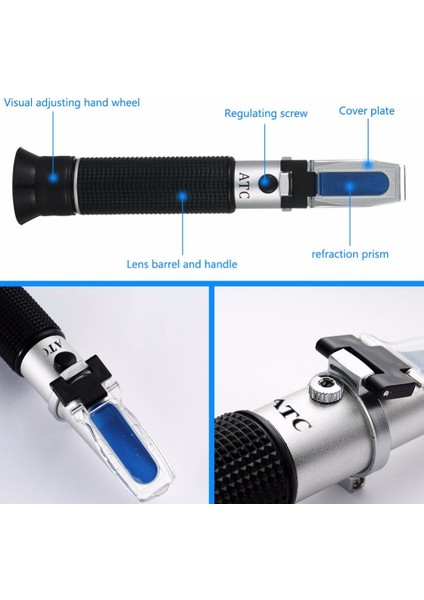 El Pet Klinik Refraktometre Köpekler ve Kediler Veterinerler 2-14G/DL Refraktometre ZGRC-300ATC (Yurt Dışından) indirimleri