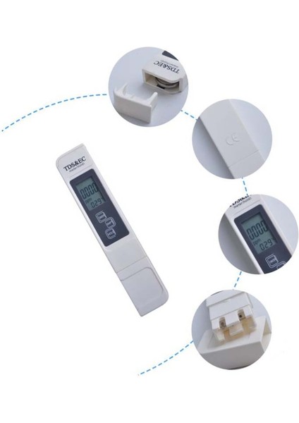 Betty Becky Lamezıa 0-9990PPM Sıcaklık Iletkenlik Test Kalemi Ph Ölçer Tds ve Su Akvaryumu Için 15% Topraksız Dijital Test Cihazı (Yurt Dışından)