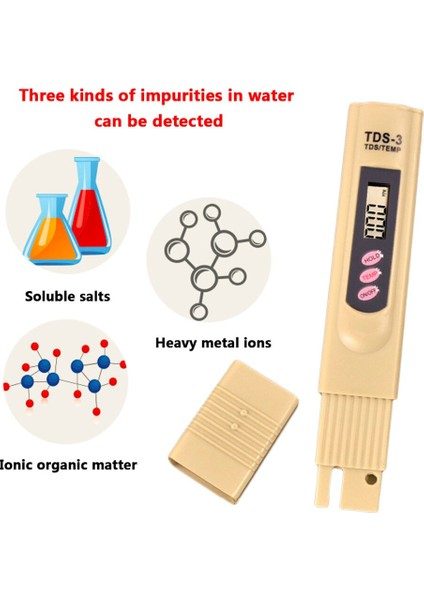 Taşınabilir Dijital LCD Tds Metre Metr Saflık Filtresi Tds Test Cihazı Su Kalitesi Test Kalemi 0-9990 Ppm Sıcaklık Su Test Cihazı Doğru (Yurt Dışından) modelleri