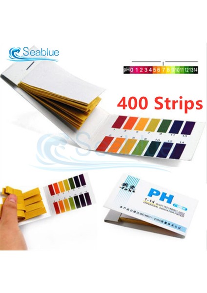 400 Şerit/paket 1-14 Ph Test Şeritleri Tam Ph Ölçer 1-14ST Gösterge Turnusol Test Cihazı Kağıdı Gıda Maddeleri Akvaryum Su Toprak (Yurt Dışından)