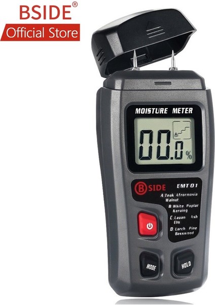 Bsıde EMT01 Iki Pimli Dijital Ahşap Nem Ölçer 0-99.9% Büyük LCD Ekranlı Ahşap Nem Test Cihazı Kereste Nemli (Yurt Dışından)