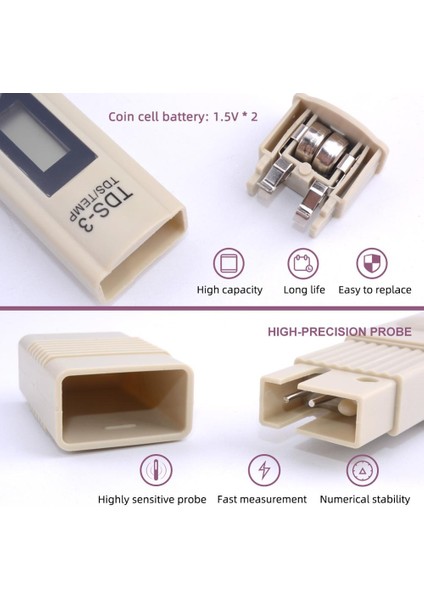 Yieryi Yeni LCD Dijital Tds Metre Tds-3 Su Kalitesi Saflık Test Cihazı Kalem Filtre Sıcaklığı Ppm Akvaryum Ürünleri Geldi (Yurt Dışından) fırsatları